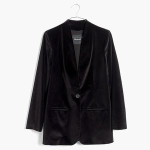 Madewell Black Velvet Blazer